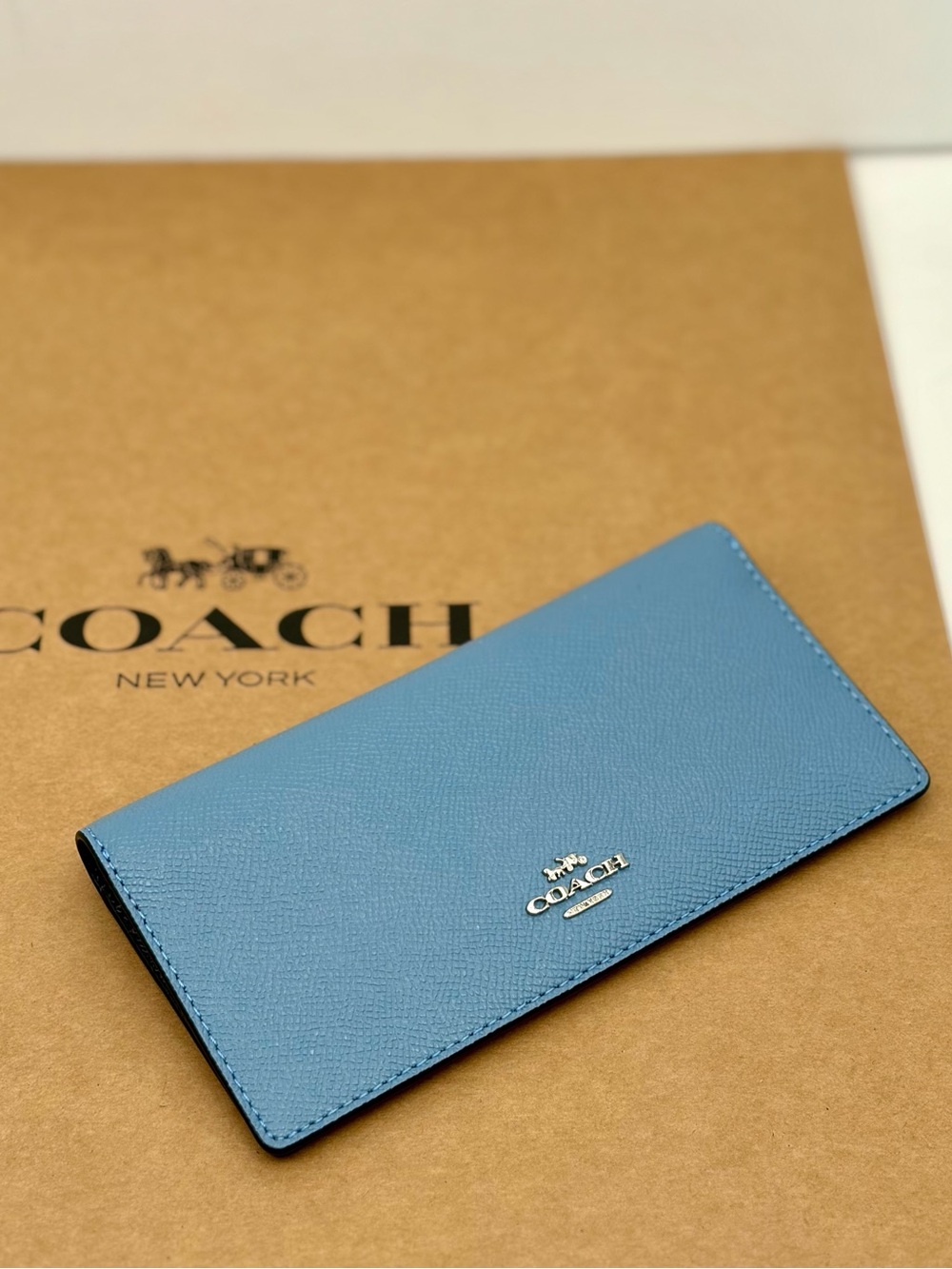 COACH Blue Leather Bifold
Wallet NWT